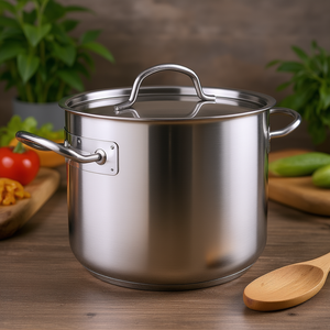 Pentola Bassa Chef Classic da 8 Qt in Acciaio Inossidabile con Coperchio per Zuppe e Stufati - Product Image 3