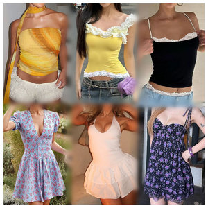 China-Wholesale-Clothing Short Top T-shirt Used Clothing Womens Dress Ropa de Mujer, Random Delivery Spring 2026 Women <b>Clothes</b> - Product Image 3