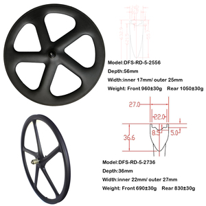Dfs 700C Carbon wheelset phía trước 3-nói phía sau đĩa bánh xe theo dõi/đường xe đạp UD Matte bánh xe ultralighter xe đạp TT Carbon bánh xe - Product Image 5