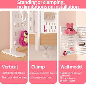 طبقة واحدة من مادة PP حامل تخزين قابل للطي موفر للمساحة خزانات أرفف غير مثقوبة - Product Image 6