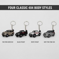 Porte-clés de voiture en PVC souple pour SUV 4x4 tout-terrain, camionnette, avec logo personnalisé, OEM, vente en gros, porte-clés en caoutchouc, cadeau pour hommes