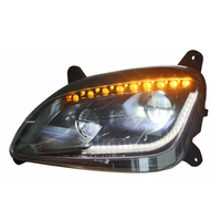 Mise à niveau Peterbilt 579 2013 - 2019 , 587 2011 - 2018 avec 6 - 24V DOT/SEA Chrome Halo Projecteur LED Phares-Chrome ou Noir