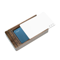 Organisateur de bureau moderne Samdi en bois de noyer, bloc-notes adhésif pour le bureau, l'école, la maison, le salon, la chambre à coucher