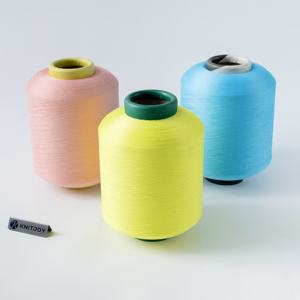 Free Sample Good Degree Flexibility Dyed Textile <b>Yarn</b> Core Spun Ring Spun SCY Polyester Covered <b>Spandex</b> <b>Yarn</b> for Knitting - Product Image 3