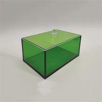 Boîte de rangement rectangulaire moderne et colorée en acrylique avec couvercle pour chocolats et snacks, idéale pour le bureau ou la réception