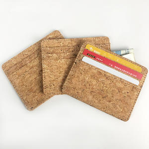 Porte-cartes en grain de liège naturel avec plusieurs fentes pour cartes PU pour bus IC et cartes bancaires Produit de commerce extérieur - Product Image 3