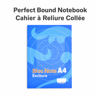 Cahier d'exercices scolaire personnalisé avec couverture sur mesure, agrafé, format standard, fabricant de cahiers d'écriture scolaire