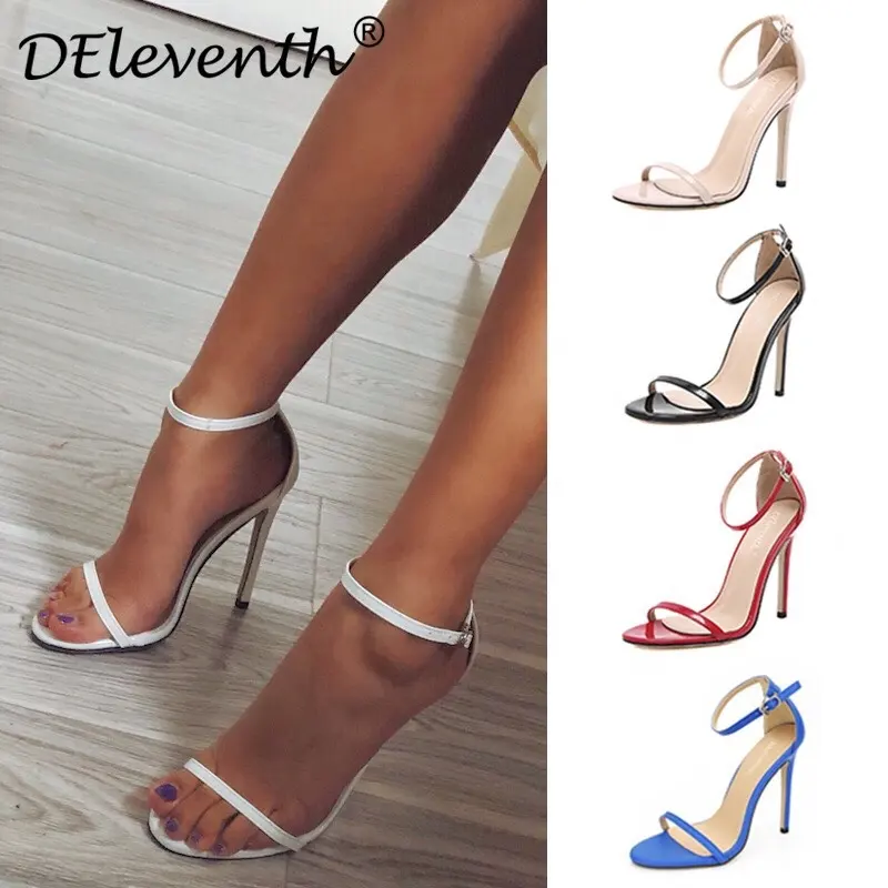 300-1 Deleventh Vrouwen Schoenen Elegant Avond Party Club Bruiloft Pompen Hoge Hak Sandalen Trouwjurk Schoenen Rode Hakken voor Dames