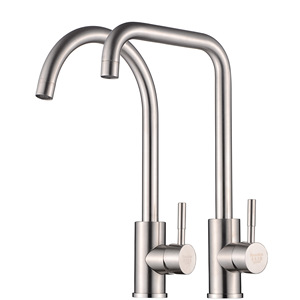 Robinet de cuisine en acier inoxydable 304, monocommande, à poser sur comptoir, avec cartouche céramique moderne, installation facile - Product Image 3