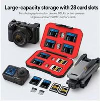Étui pour Carte Mémoire d'Appareil Photo DSLR T20 en Caoutchouc Étanche, Antichoc et Anti-Poussière, Directement de l'Usine OEM, pour 28 Cartes SD et SIM