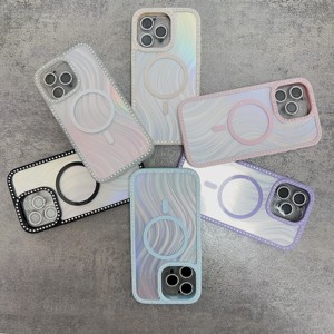 2025 từ trường hợp điện thoại cho <span class=keywords><strong>iPhone</strong></span> 16 Pro Max tấm Laser Kim Cương <span class=keywords><strong>Studded</strong></span> Acrylic trong suốt trường hợp với ống kính bảo vệ phim - Product Image 5