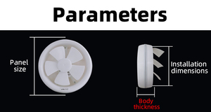 Ventilateur d'évacuation électrique rond de 6/8 pouces, ventilateur d'extraction de plafond pour salle de bain et cuisine avec personnalisation OEM, lame en plastique - Product Image 6