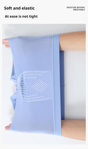 กางเกงบ็อกเซอร์สำหรับผู้ชายกางเกงบ็อกเซอร์สำหรับผู้ชายกางเกงบ็อกเซอร์เป้าผ้าไหมน้ำแข็งตาข่ายระบายอากาศได้ดีมีความยืดหยุ่นสูง10A ป้องกันความชื้นในการต้านเชื้อแบคทีเรีย - Product Image 6