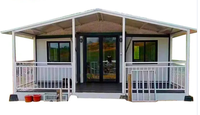 Conteneur mobile pliable à double aile Maison à chevrons Design moderne Respirant Boîte d'extension trois-en-un Atelier Bureau