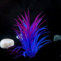 Plantes aquatiques artificielles pour l'aménagement aquatique, décorations d'aquarium, aménagement paysager de bassin, aquascaping en PE, décoration d'hôtel, modèle Hunan, approvisionnement transfrontalier