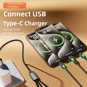 3-en-1 USB/<span class=keywords><strong>Tipo</strong></span> <span class=keywords><strong>C</strong></span> Splitter HUB Cable de expansión Multi-Puerto USB2.0 Carga rápida/Transferencia Cargador de teléfono Cable adaptador <span class=keywords><strong>OTG</strong></span> de alimentación - Product Image 5
