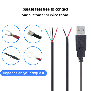 OEM Manufacture <strong>0</strong>.3m 1m 2m <strong>USB</strong> a Male/Female to 2-core 4-core Open Wire Single-Head Power Cord Data Cable for Computer Use - Product Image 5