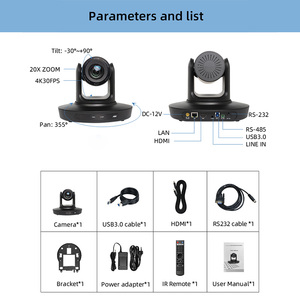Cámara PTZ 4K con Seguimiento Automático por IA, Cámara Web PTZ USB 3.0 HDMI para Videoconferencias, <span class=keywords><strong>Skype</strong></span>/Teams/<span class=keywords><strong>Zoom</strong></span>, Transmisión en Vivo - Product Image 6