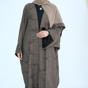 Loriya Abaya EID Customized Fabric New Abaya Kimono Turkey Dubai Abaya Slit Sleeves <strong>Plus</strong> <strong>Size</strong> Womens Cardigan Islamic <strong>Clothing</strong> - Product Image 4
