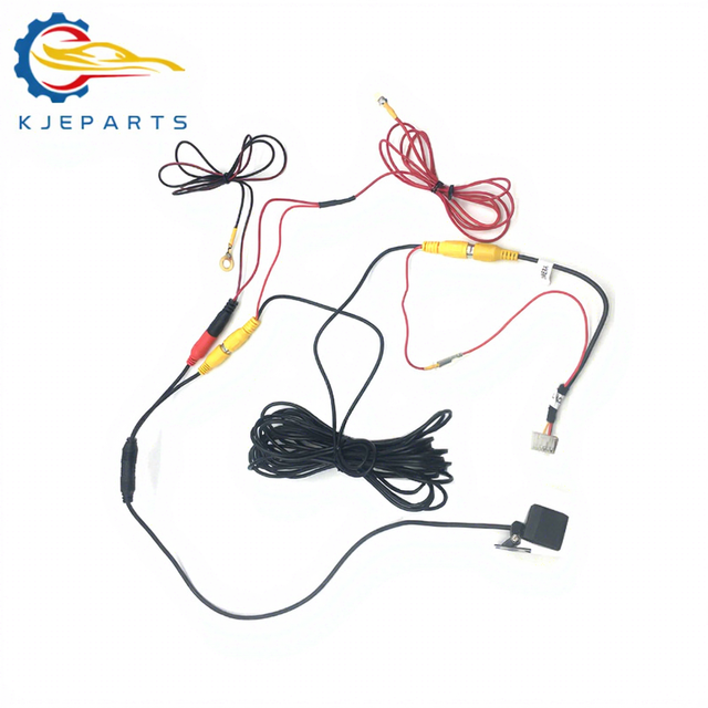 Custom AHD 1080P Backup Camera Wiring Harness 12Pin Extension Cable Assembly With RCA Connector Power Wire for Car