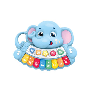 Elephant Piano Toy for <strong>Toddlers</strong> - 8 Key <strong>Keyboard</strong> with LED Lights, 4 Animal Sounds, and 5 Play Modes for Music Learning - Product Image 1