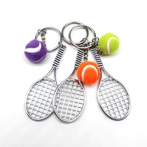 Sports Competition Tennis Racket Keychain Ball <b>Keyring</b> Key <b>Ring</b> Key Chain for Tennis Sport Souvenir Gift - Product Image 1