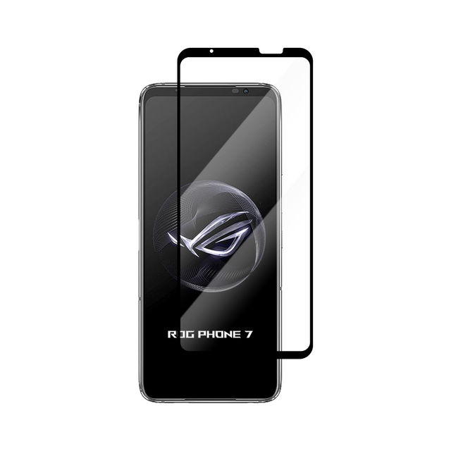 Factory Wholesale 2.5D Silk Print Full Glue 9H Hardness 0.33mm Tempered Glass Screen Protector for Asus ROG Phone 7