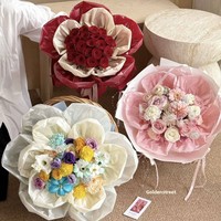 Kertas Pembungkus Buket Bunga Anti Air Motif Sayap Jangkrik Berkilau Warna Solid Matte-Finish 56cm X45cm DIY Floral