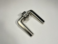 Poignée de porte en acier creux au design européen moderne, installation facile pour chambre, villa, hôtel, bureau, côté droit, argentée