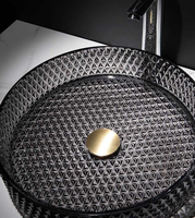 Lavabo de salle de bain rectangulaire moderne en céramique avec design élégant en diamant, à poser sur le comptoir, avec drain, pour usage hôtelier