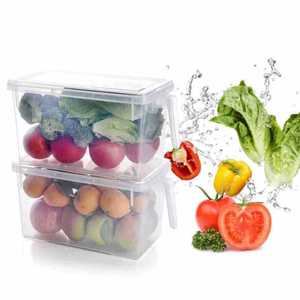 Caja de almacenamiento <span class=keywords><strong>rectangular</strong></span> de plástico fresco con asa para refrigerador Congelación de huevos y alimentos Gran capacidad con técnicas de aluminio - Product Image 5