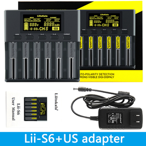 LiitoKala Chargeur de batterie à charge rapide à 6 emplacements pour batteries au lithium-ion rechargeables EU US UK Plug <span class=keywords><strong>Lii</strong></span> S6 Chargeur - Product Image 5
