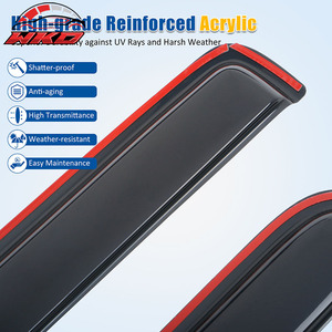 Déflecteurs de vitres pour Chevy Colorado 04-12 et GMC Canyon Crew Cab, protection latérale des portières de voiture, installation intégrée. - Product Image 4