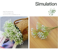 Fleurs artificielles étoilées pour mariage et hôtels et décoration de la maison souffle de bébé en plastique étoile fleur mariage bouquet de main de mariée
