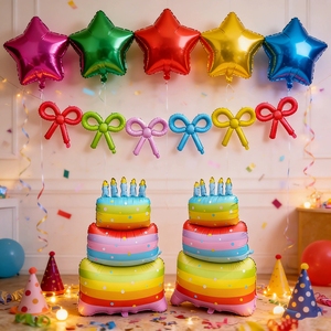 Nouvel ensemble de ballons géants en forme de nœud pour gâteau d'anniversaire, feux d'artifice, décoration de fête, baby shower, mariage - Vente chaude - Product Image 3
