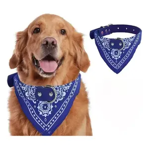 Large Size Adjustable <b>Dog</b> <b>Collar</b> with Bandana, Waterproof Fabric Pet Neckwear <b>for</b> <b>Dogs</b>, Elegant Modern Print Design, Comfortable - Product Image 4