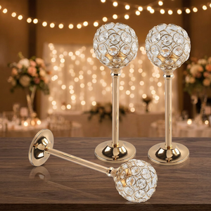 Candelabro votivo de metal moderno de alta calidad en latón y vidrio, soporte de vela de lujo para decoración del hogar de lujo - Product Image 5
