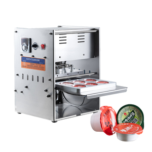 Halbautomat ische Saucenbecher-Versiegelung maschine Saucenblister-Verpackungs maschine 6-Tassen-Versiegelungsverpackungsmaschine für Tomaten dressing - Product Image 1