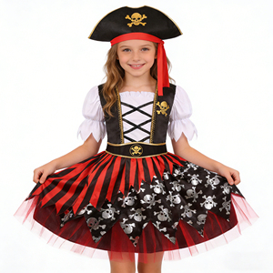 Disfraz <span class=keywords><strong>de</strong></span> Carnaval <span class=keywords><strong>de</strong></span> Halloween para Niños, Disfraz <span class=keywords><strong>de</strong></span> Capitán Pirata con Sombrero <span class=keywords><strong>de</strong></span> Pirata para Niñas - Product Image 5