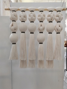 Mural de Arte de fibra con hilo envuelto Bola de esfericidad macramé burbuja diseños colgantes de pared decoración del hogar Decoración de pared para regalo de lujo - Product Image 2