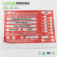 Étiquettes de conformité pour véhicules en aluminium anti-UV, avec boîte de texte personnalisée, autocollants adhésifs étanches pour l'inspection annuelle des camions