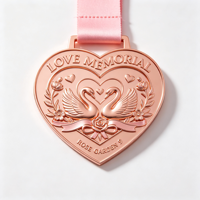 Médaille sportive personnalisée en alliage de zinc doré Chanhassen, médailles personnalisées pour cérémonies et célébrations