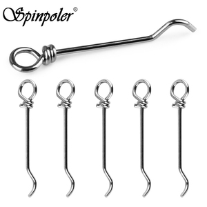 Spinpoler Stinger Rig Spikes : Aiguilles de fixation pour leurres souples, connecteurs d'hameçons pour leurres souples, aiguilles courbées en acier inoxydable - Product Image 1