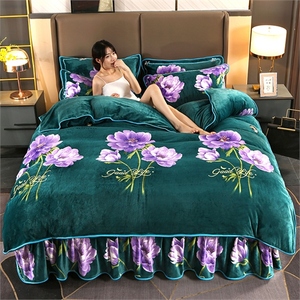 <span class=keywords><strong>Set</strong></span> Quattro Pezzi Sunny Textile Autunno Inverno 2024, <span class=keywords><strong>Set</strong></span> <span class=keywords><strong>Copripiumino</strong></span> in Velluto di <span class=keywords><strong>Flanella</strong></span>, <span class=keywords><strong>Set</strong></span> Biancheria da Letto in Velluto Morbido - Product Image 3