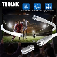Cable de Antena ANNXIN RG6, Tipo F Macho a F Macho, Cable Coaxial de TV RG6 de Alta Velocidad, Conectores de 75 Ohmios, 1M/Personalizado