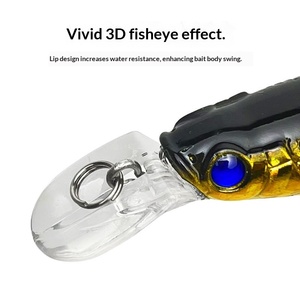 Leurre artificiel flottant <span class=keywords><strong>BUBBA</strong></span> en plastique ABS, effet feuille d'or laser, bionique, longue distance, type Minnow, 8,5 cm, équipement de pêche - Product Image 2