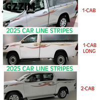 Accessoires pour pick-up : Autocollants de carrosserie, décalcomanies en vinyle pour camion, autocollant d'échappement latéral pour Toyota Hilux 2025