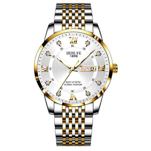 Reloj de moda para hombre, sólido, con doble calendario, chino e inglés, luminoso, resistente al agua, con aguja de escaneo no mecánica - Product Image 5