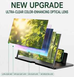 Amplificador de pantalla de 12 pulgadas para teléfono celular – Pantalla de aumento 3D HD para películas, videos y juegos, compatible con todos los teléfonos inteligentes - Product Image 5