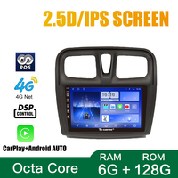 Para Renault Sandero Symbol 2014-2017 Radio de Coche Android con GPS de Navegación, Estéreo de Doble 2 Din con Dispositivo de 9 Pulgadas Octa-Core Quad